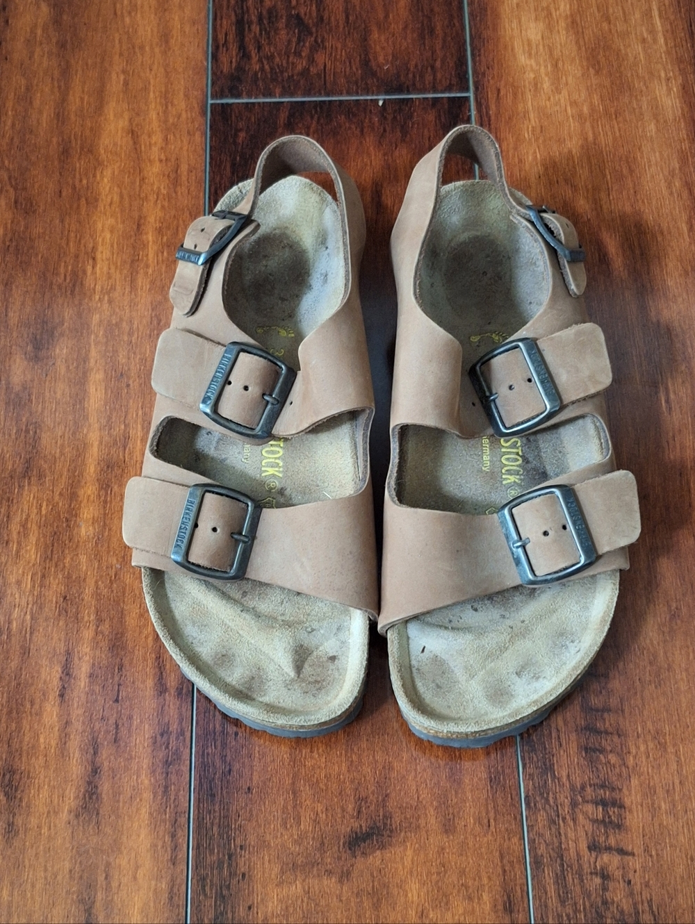 Birkenstock Milano Sandals Brown Suede EU 39 US 8–8.5 UK 6 - Picture 3 of 8